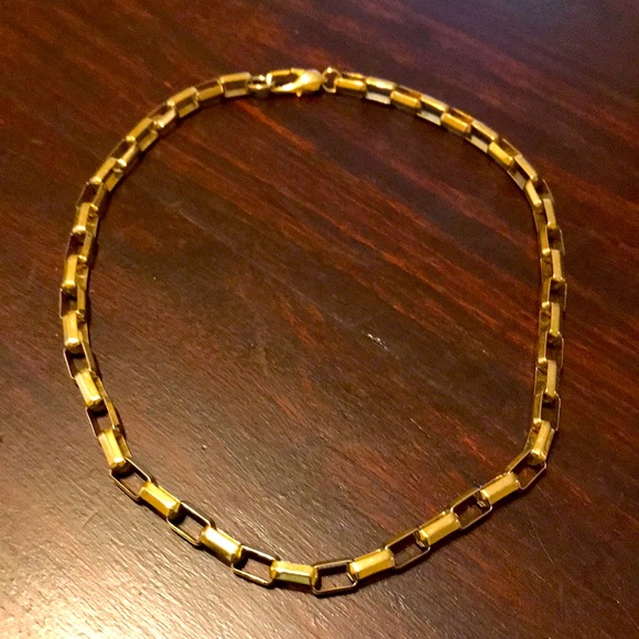 Gold square link 17” chain - Picture 1 of 2